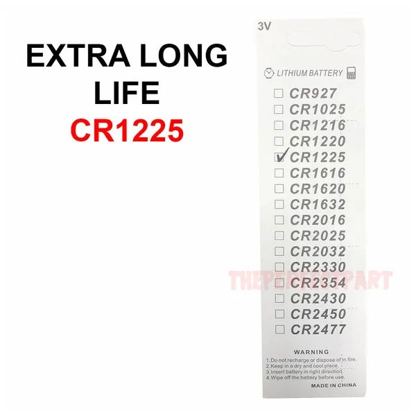 5 PCS New Lithium Battery 3V CR1225 CR 1225 Button Cell Watch EXTRA LONG LIFE