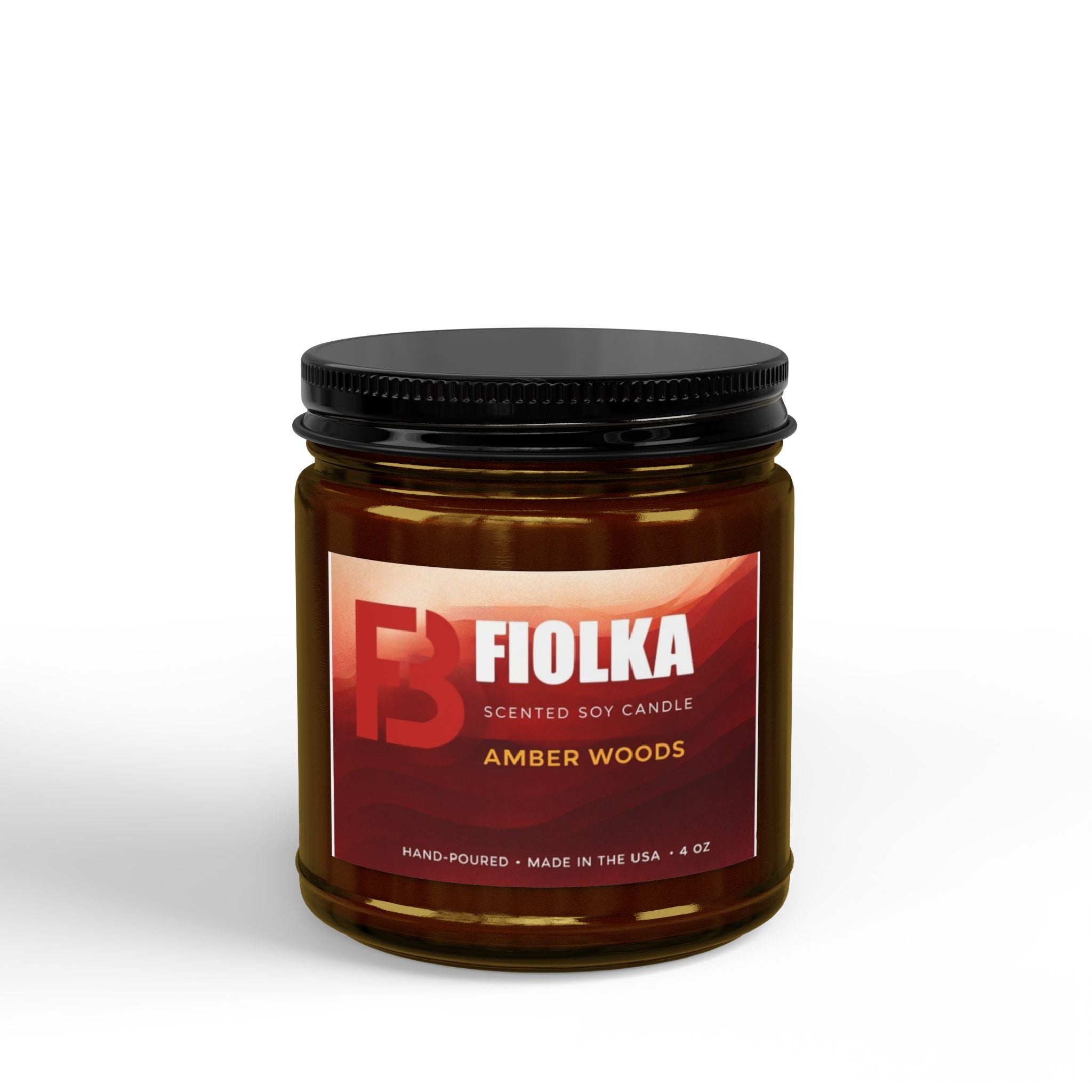 Scented Soy Candles with Black Lid, (4 and 9oz)