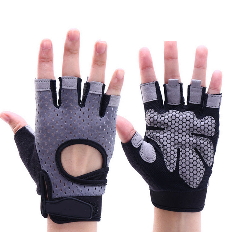 Fitness Gloves with Wristband | Dumbbell & Horizontal Bar Exercise Gloves for Men & Women