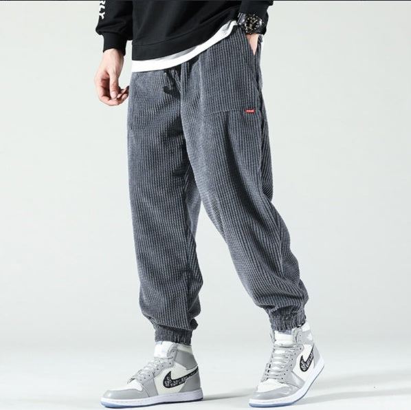 Men's Slim Fit Corduroy Casual Pants | Trendy Anti-Wrinkle Long Straight Trousers Cyan 5 78e88dfa-8e92-43cc-88f1-0ca33f3b461e FIOLKA BOUTIQUE