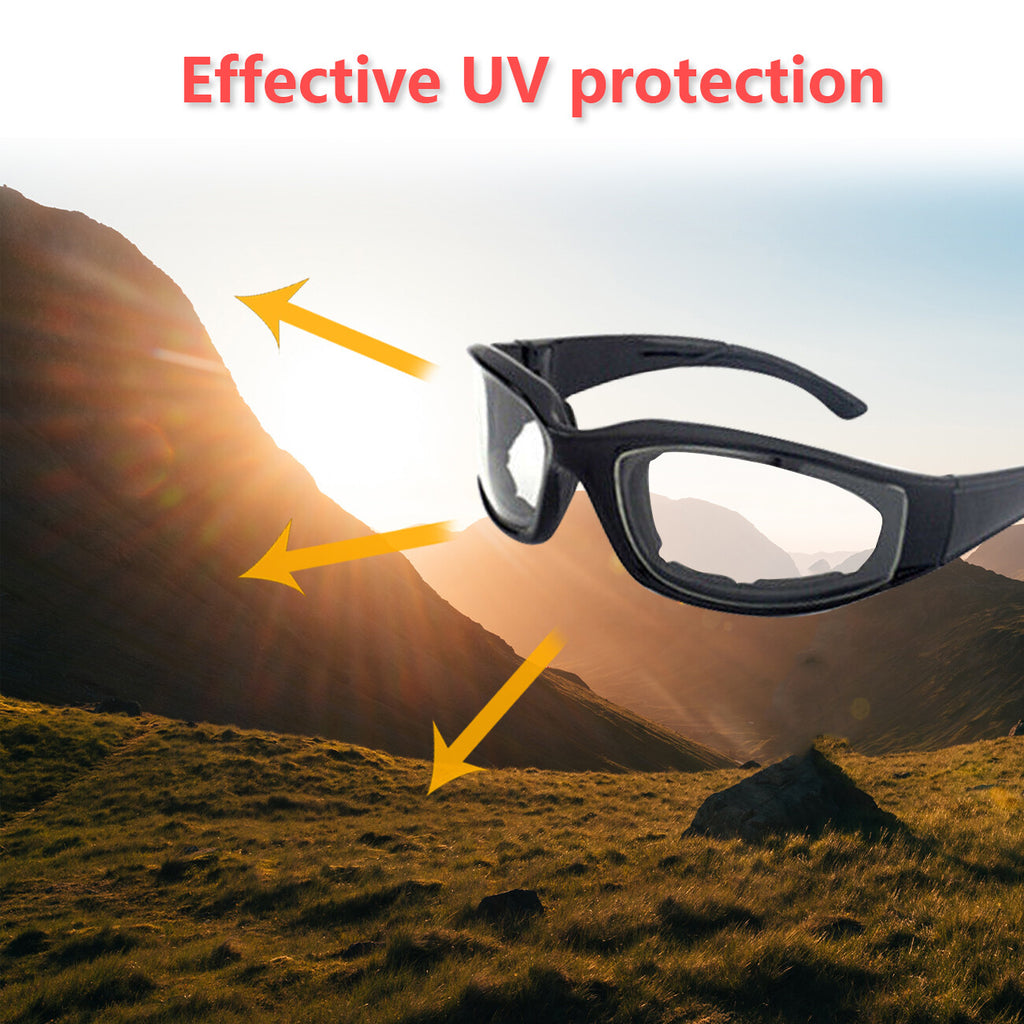Chopper Cycling Sunglasses | UV400 Wrap Around Windproof Clear Lens Sports Glasses for Men & Women