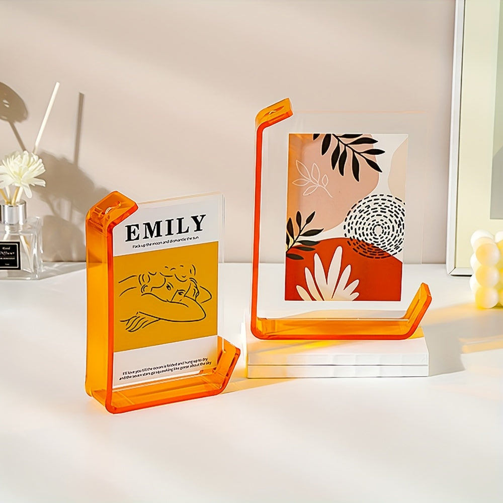 5x7 Inch Colorful Acrylic Photo Frame | Gradient Collage Picture Holder Home Decor