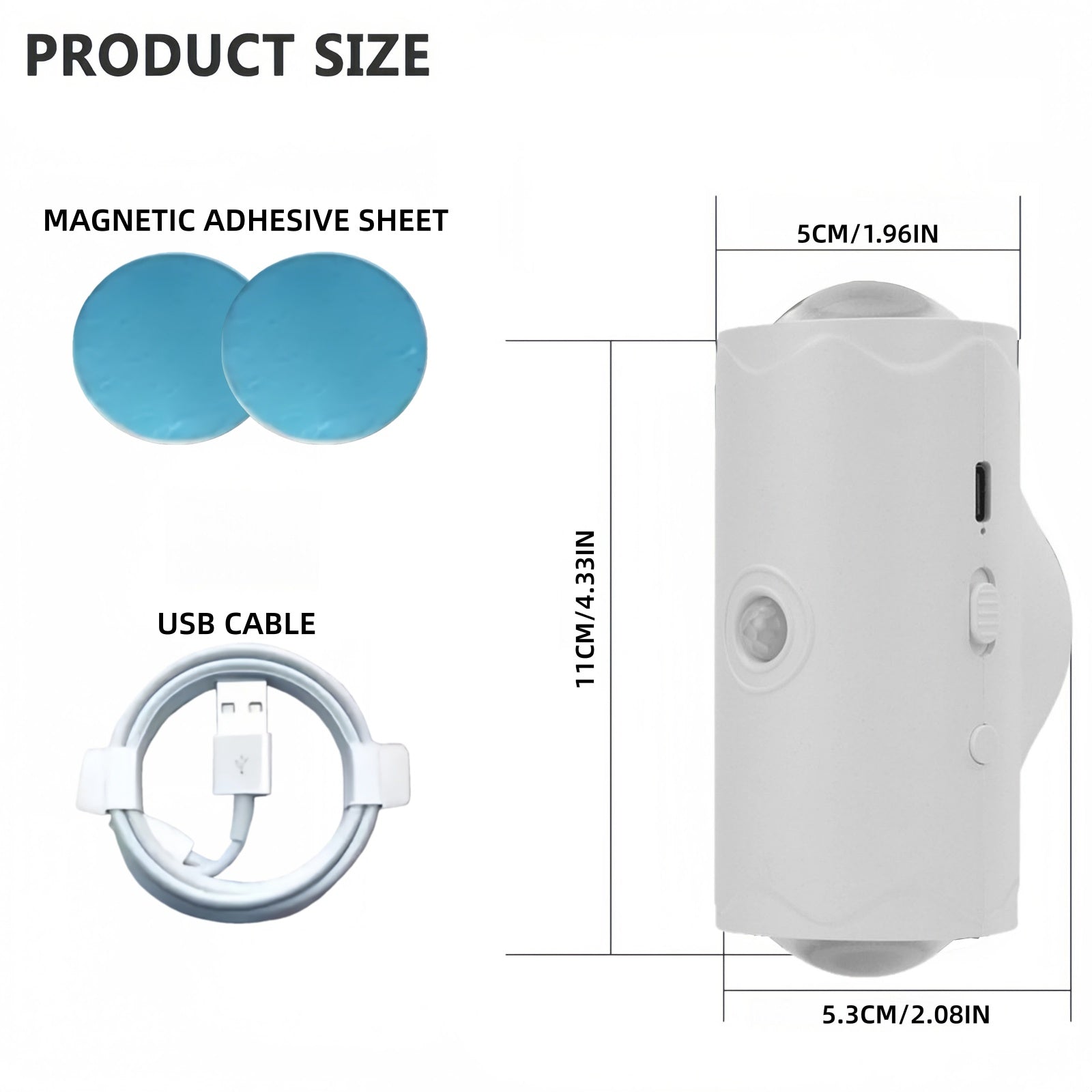 4-Pack Color-Sensing Motion Night Lights | Magnetic Wall & Cabinet LED Lights with 3 Modes