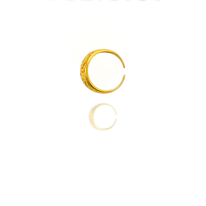 Adjustable Flower Ring | 24K Gold Sterling Jewelry for Women