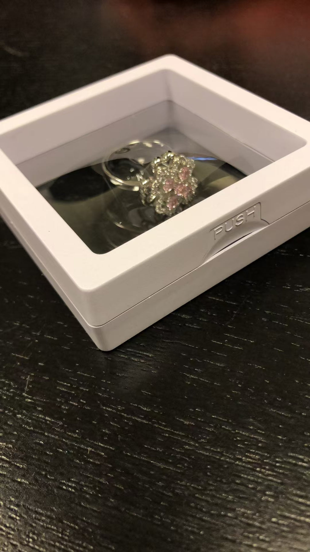 Rotating Zircon Ring for Women | Stainless Steel Open Adjustable Fidget Ring Gift Jewelry