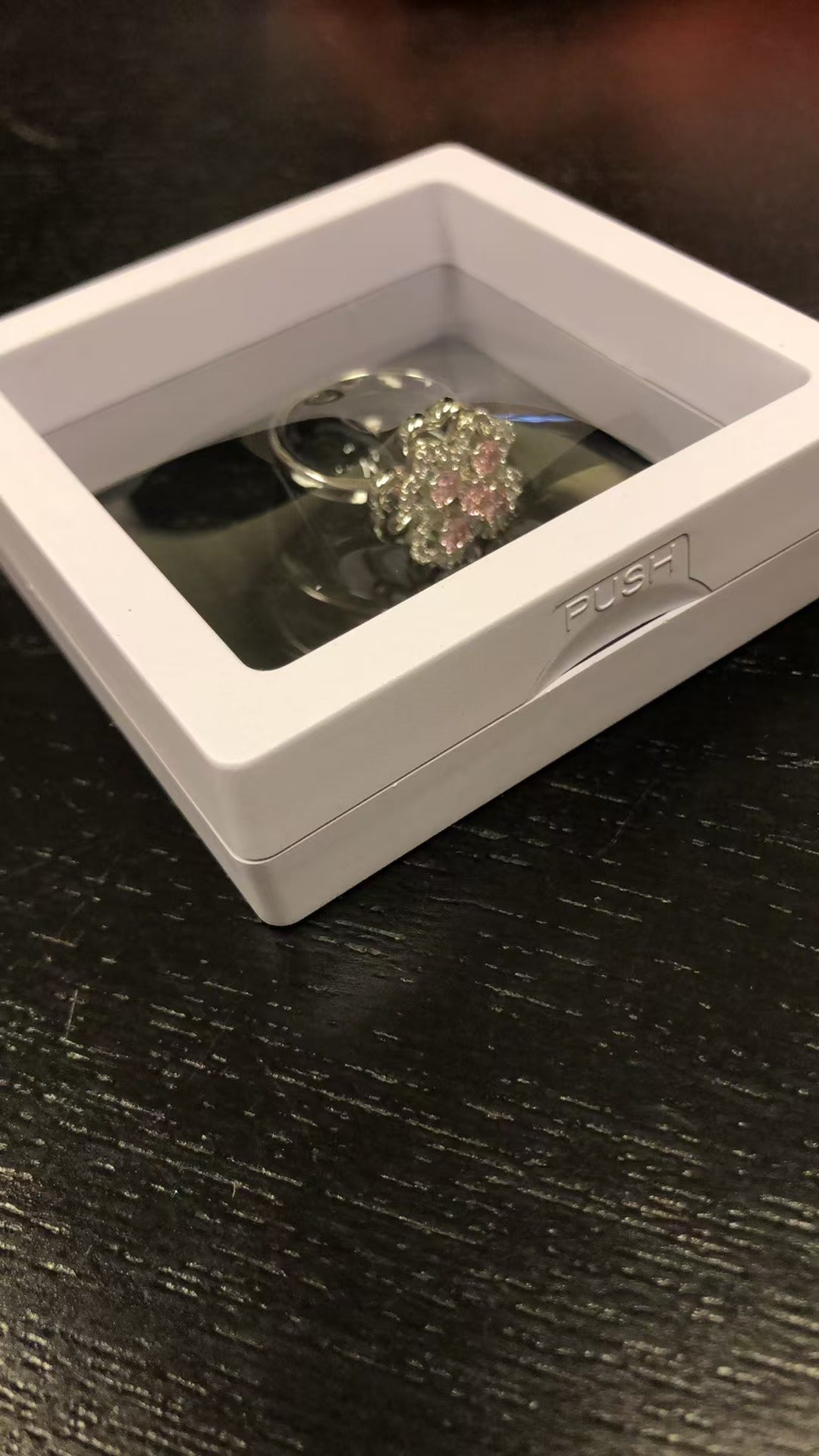 Rotating Zircon Ring for Women | Stainless Steel Open Adjustable Fidget Ring Gift Jewelry