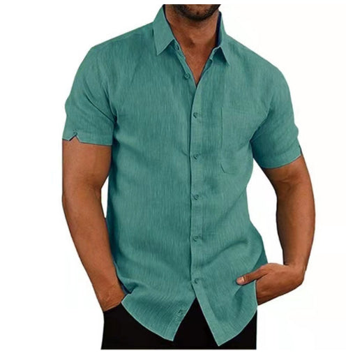 Men's Short Sleeve Summer Solid Shirt | Casual Loose Fit Everyday Tee Lake Blue XL 0 9169b8de-dbc3-44a5-860b-0e1bbd9e7fba FIOLKA BOUTIQUE