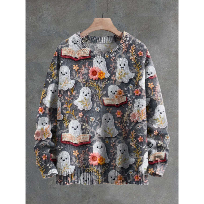 Mens 3D Crew Neck Sweatshirt With Bold Needle Digital Print