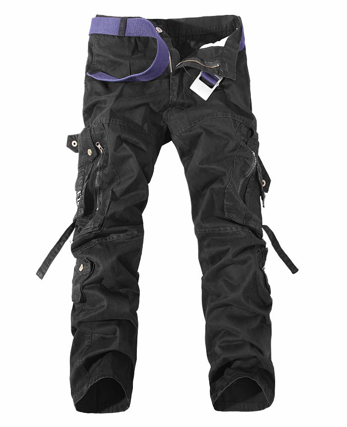 Men's Multi-Pocket Cargo Pants | Washed Durable Casual Outdoor Trousers Black Without belt 0 969efdd5-6348-4497-a8a5-dd5a34e10a5c FIOLKA BOUTIQUE