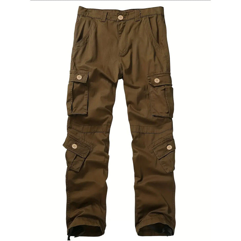 Men's Three-Dimensional Multi-Pocket Overalls | Casual Workwear Bib Pants Eight Pockets Brown 0 9fa5dbd1-e042-4d93-918f-723604359aef FIOLKA BOUTIQUE