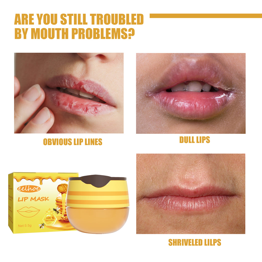 EELHOE Honey Lip Mask | Moisturizing & Exfoliating Lip Care Treatment