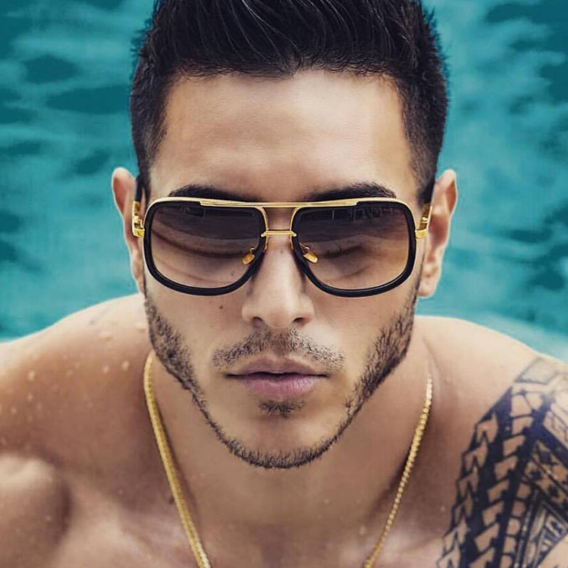 Flat Top Square Sunglasses | Luxury Celebrity-Style Couple Eyewear for Men & Women