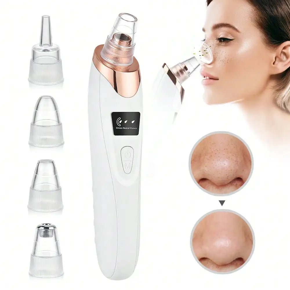 Electric Vacuum Suction Blackhead Remover USB Rechargeable Facial Pore Cleaner Comedone Spot Acne Pimple Black Head Extractor Face Skin Care Tools