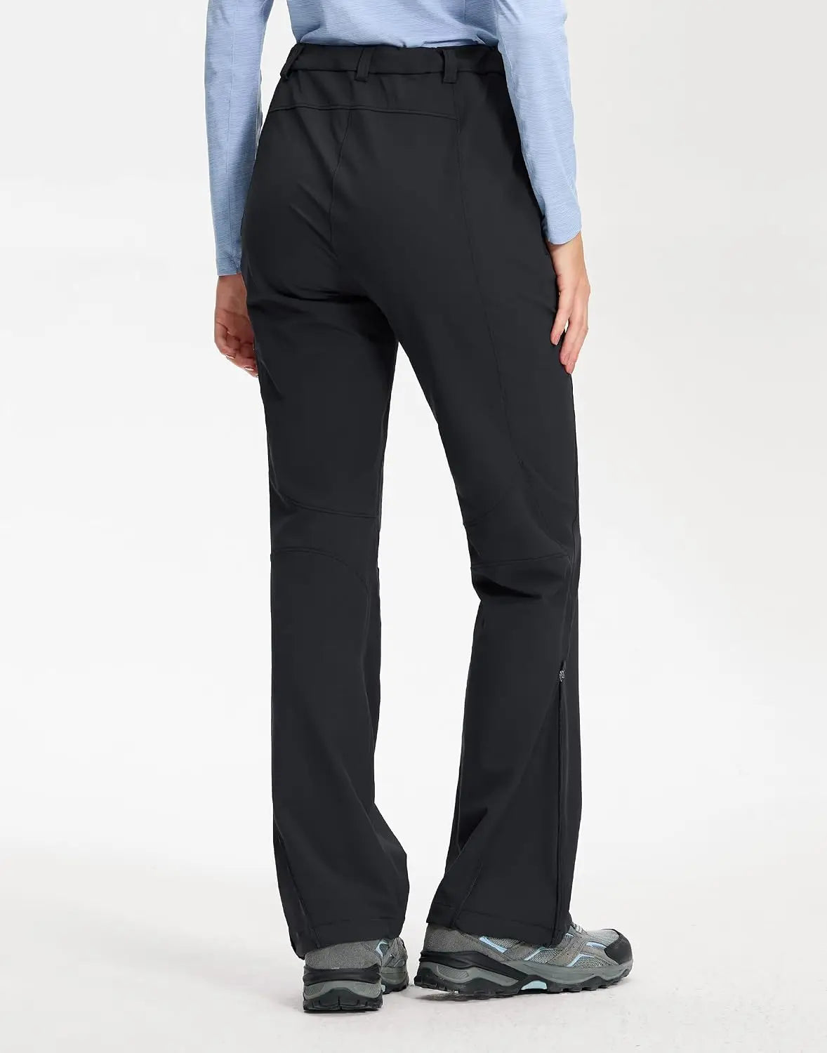 Pioneer Camp Women's Hiking Pants Flared Lightweight Water Resistant Cargo Travel Pants Ripstop Quick Dry for Work Golf Camp