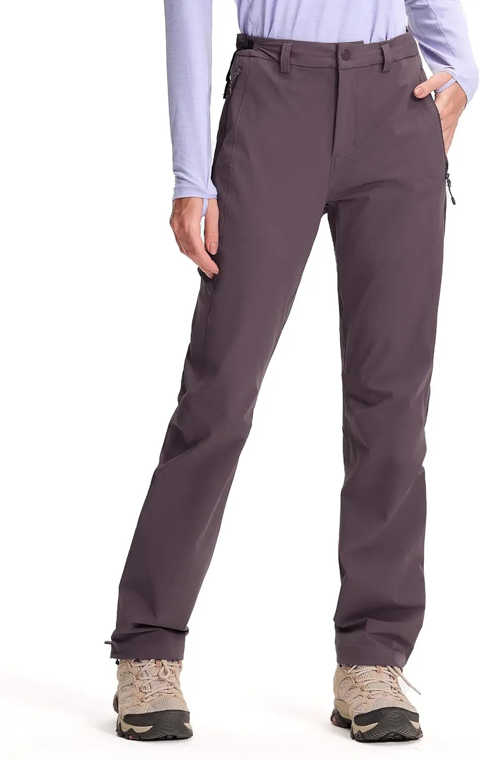 Pioneer Camp Women's Hiking Pants Flared Lightweight Water Resistant Cargo Travel Pants Ripstop Quick Dry for Work Golf Camp