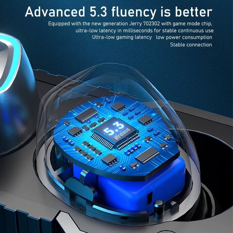 True Wireless Earbuds With ENC, Bluetooth 5.3, IPX7 Waterproof, 120 Hours Long Battery Life With Built-in Mic, Compatible With IOS & Android Devices Silver