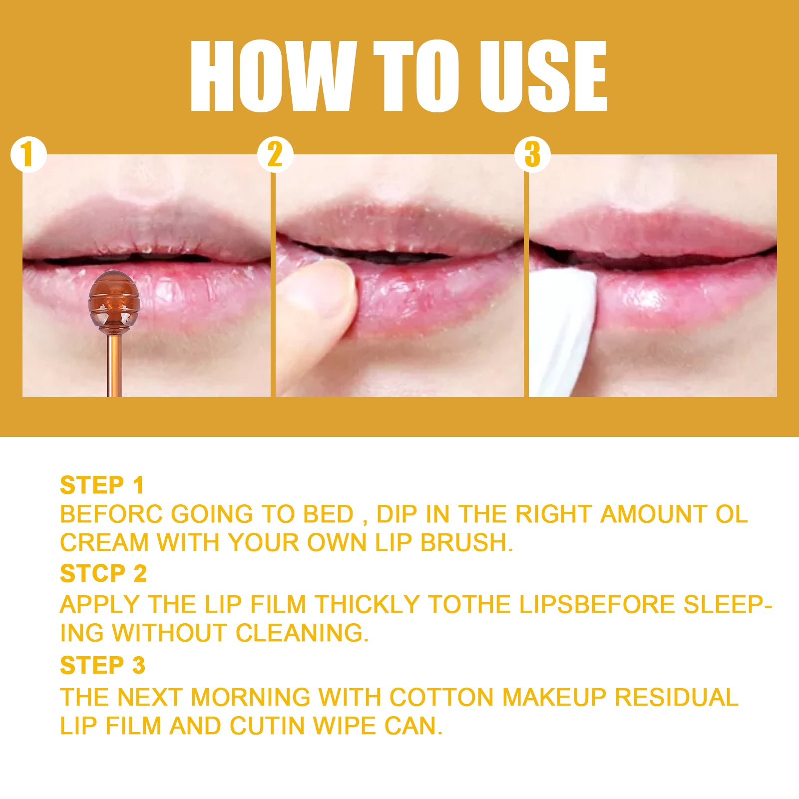 EELHOE Honey Lip Mask | Moisturizing & Exfoliating Lip Care Treatment