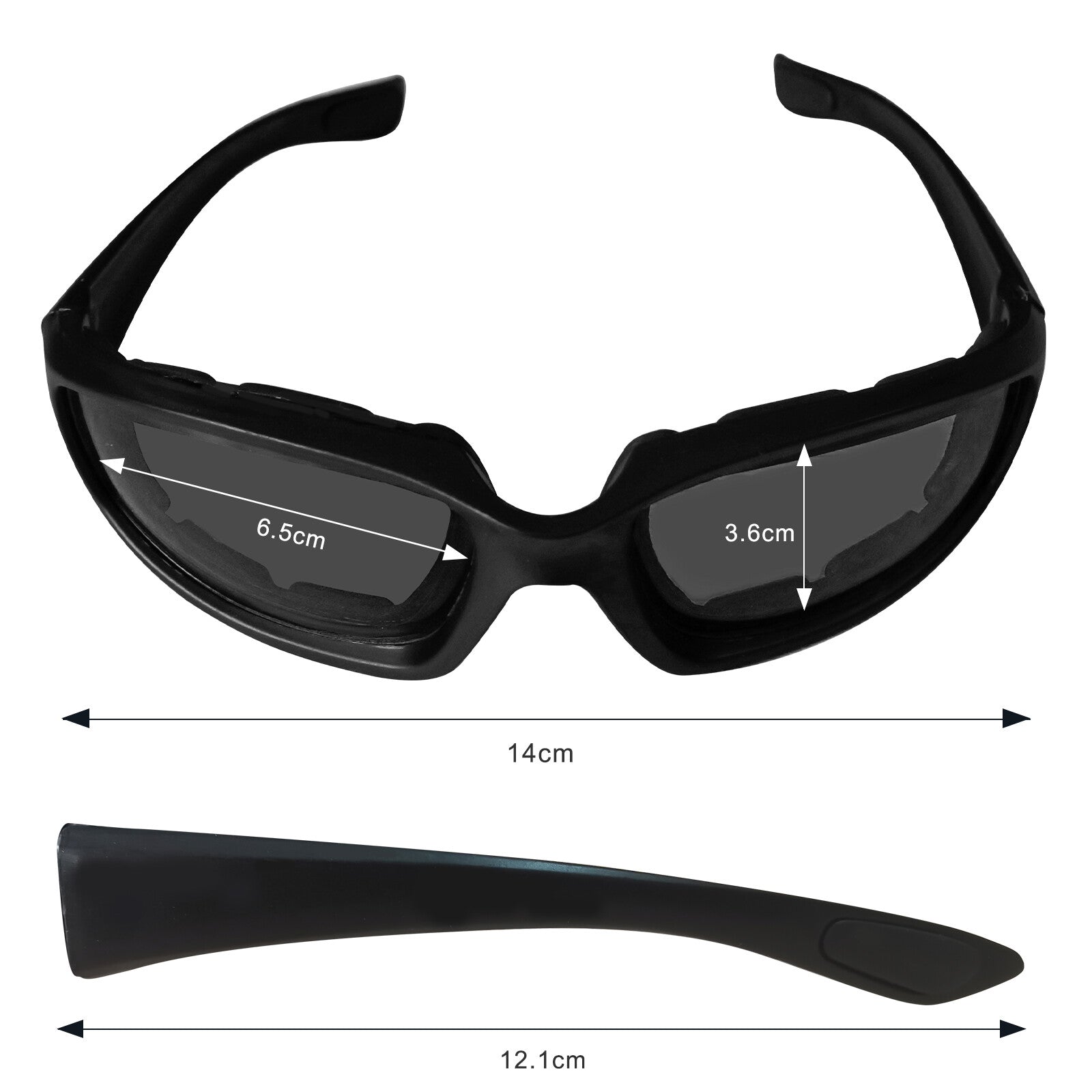 Chopper Cycling Sunglasses 3-Pack | UV400 Windproof Gray Lens Sports Glasses for Men