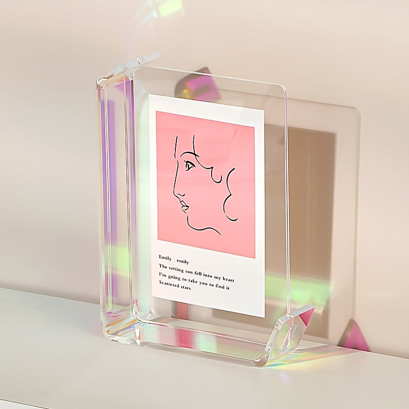 5x7 Inch Colorful Acrylic Photo Frame | Gradient Collage Picture Holder Home Decor