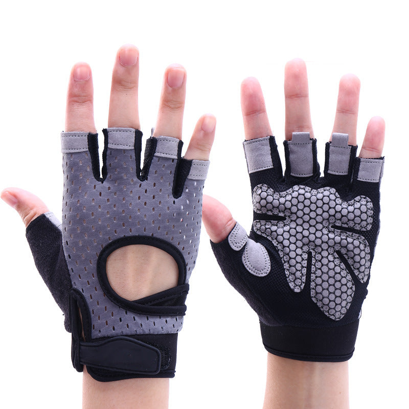 Fitness Gloves with Wristband | Dumbbell & Horizontal Bar Exercise Gloves for Men & Women Gray 0 afe860db-c594-4242-a676-bffb40c472e5 FIOLKA BOUTIQUE