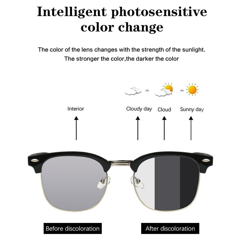 4-Pack Photochromic Glasses Set | UV Protection Auto-Darkening Lenses for Indoor & Outdoor Use