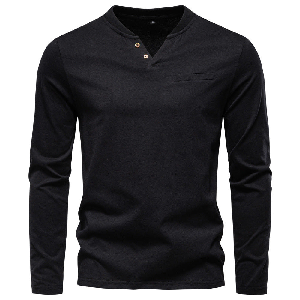 Mens V Neck Slim Fit Base Layer Shirt