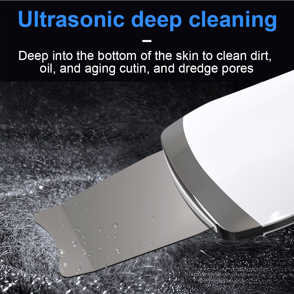 Electric Ultrasonic Skin Scrubber Face Spatula | Handheld Facial Cleansing & Tightening Tool