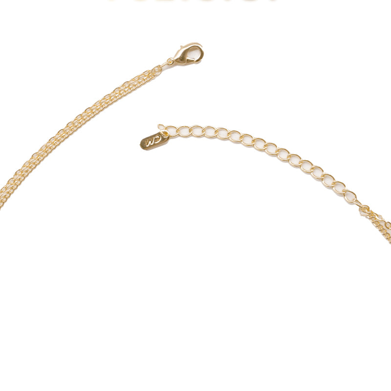 Cross Heart Charm Choker Necklace | 24K Gold Dainty Layered Lip Chain Stainless Steel Jewelry