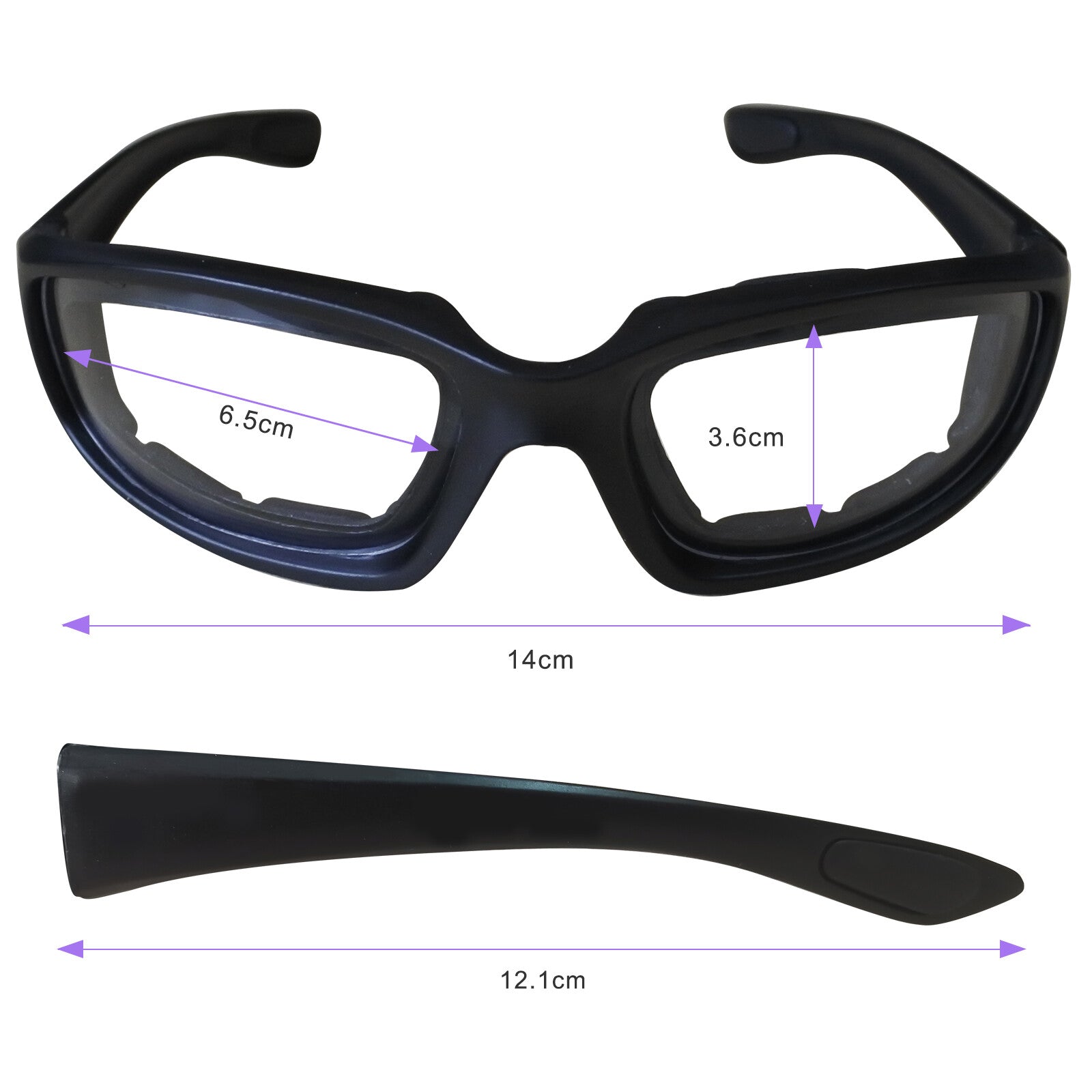 Chopper Cycling Sunglasses | UV400 Wrap Around Windproof Clear Lens Sports Glasses for Men & Women