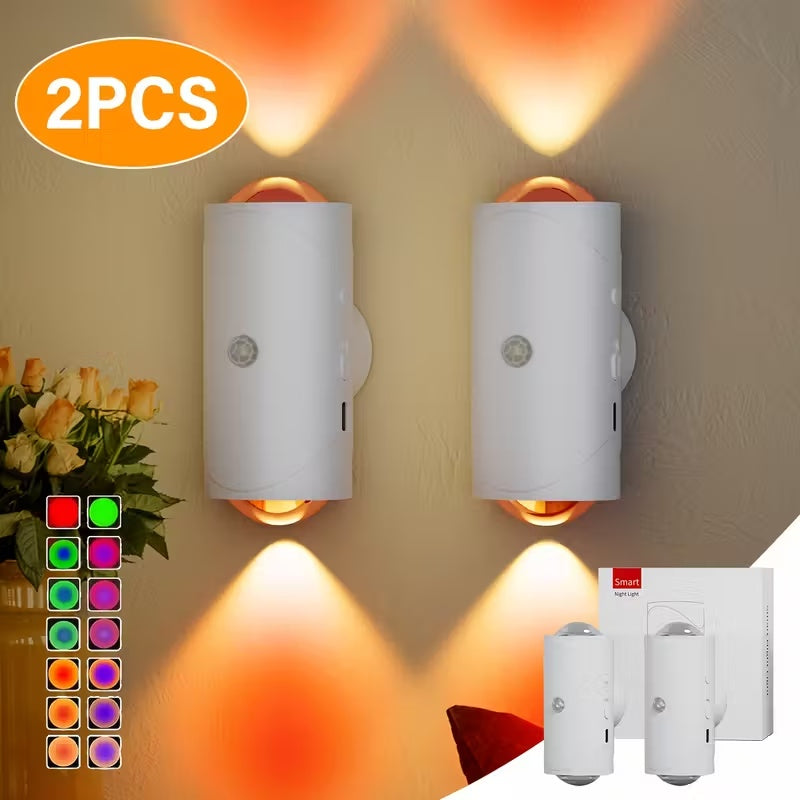 4-Pack Color-Sensing Motion Night Lights | Magnetic Wall & Cabinet LED Lights with 3 Modes