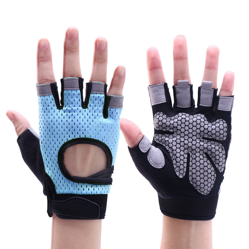 Fitness Gloves with Wristband | Dumbbell & Horizontal Bar Exercise Gloves for Men & Women