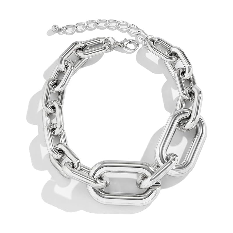 Chunky Silver Chain Necklace for Women | Vintage Choker
