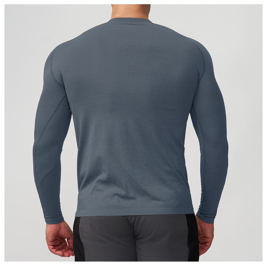 Mens Quick-Dry Breathable Long-Sleeve Sports And Fitness T-Shirt