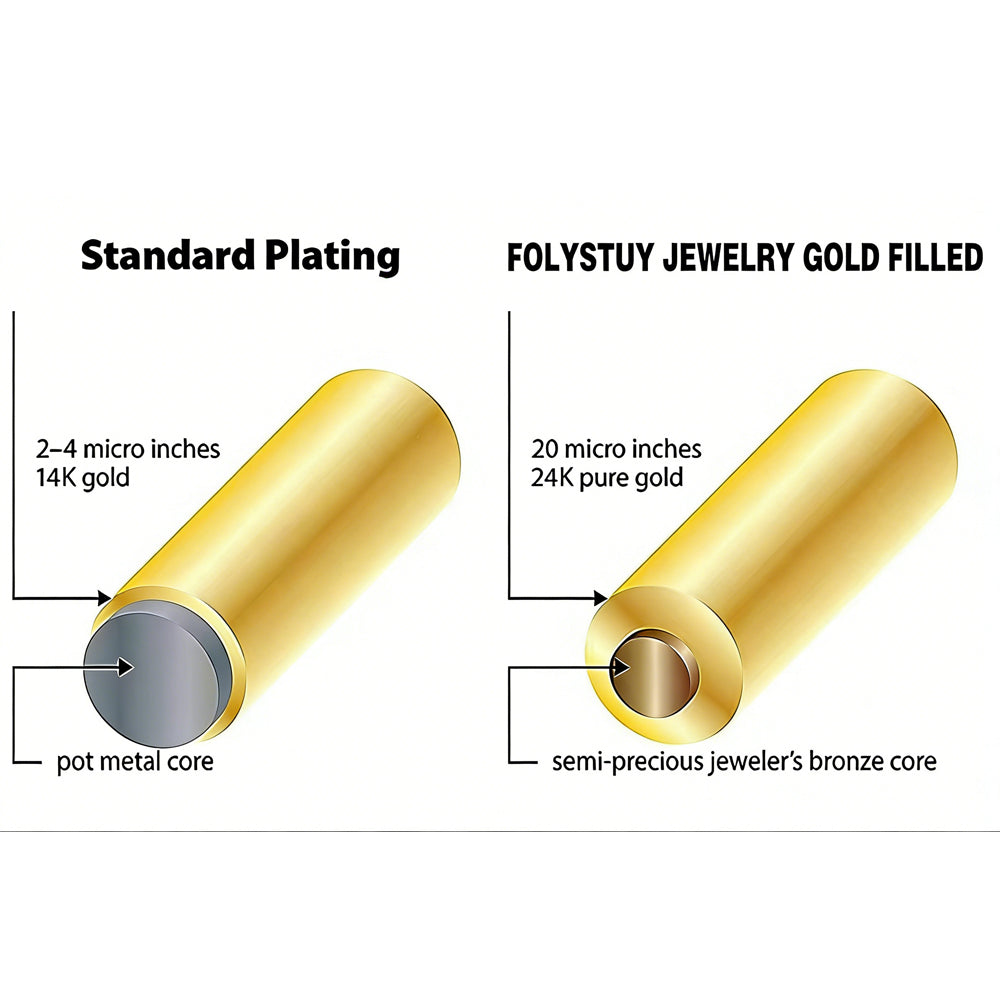 Lovely Multi Hearts 24K Gold Filled Jewelry Bracelet,Woman Accessories Fashion Creative Gift