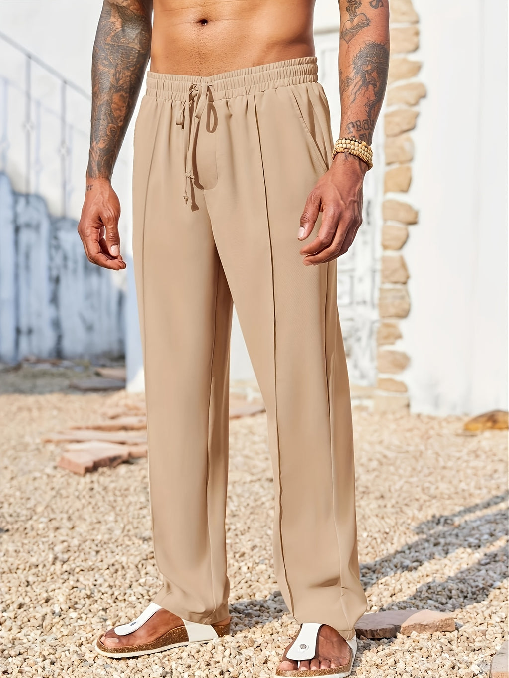 Men's Trendy Straight Leg Corduroy Casual Pants | Anti-Wrinkle 9-Inch Cropped Trousers
