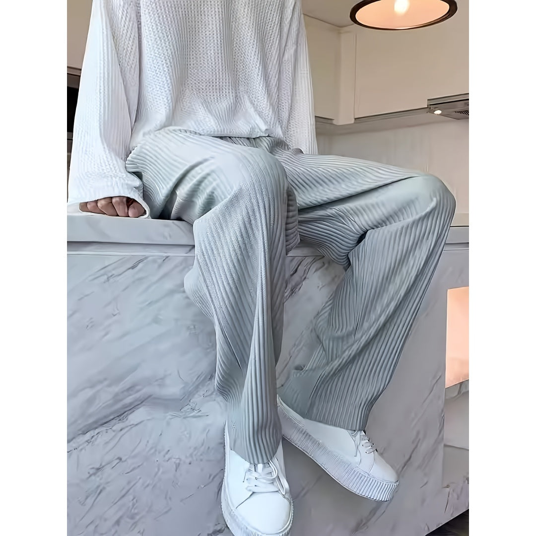 Men's Tight-Fitting Corduroy Casual Pants | Trendy Anti-Wrinkle 9-Inch Cropped Trousers