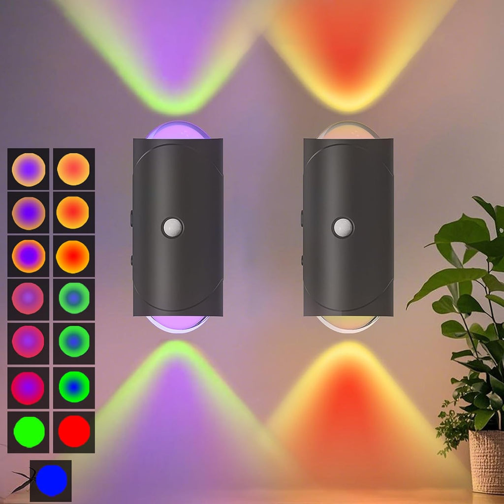 4-Pack Color-Sensing Motion Night Lights | Magnetic Wall & Cabinet LED Lights with 3 Modes