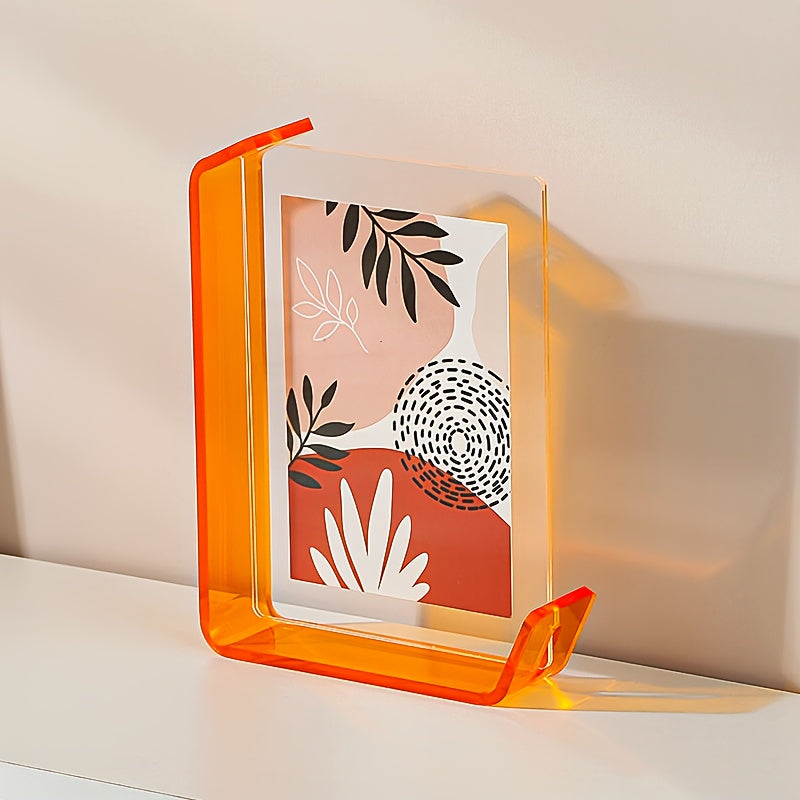 5x7 Inch Colorful Acrylic Photo Frame | Gradient Collage Picture Holder Home Decor