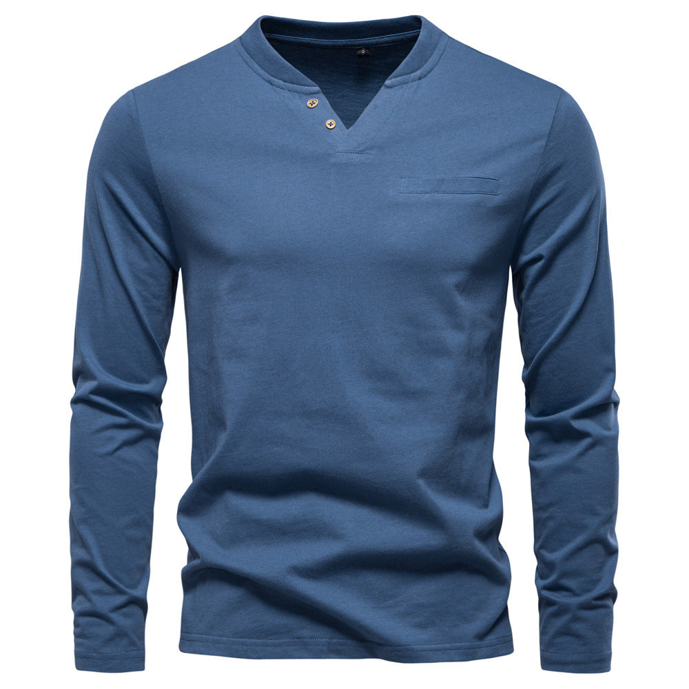 Mens V Neck Slim Fit Base Layer Shirt
