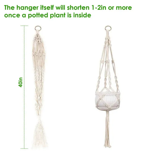 2-Pack Cotton Rope Plant Hangers 40in | 4-Leg Macrame Flowerpot Net Bag Holder 5 ef4ca708-5435-4dba-bcec-8454103d38fc FIOLKA BOUTIQUE
