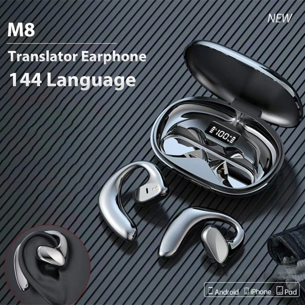 Bluetooth Smart Translation Headphones | Real-Time Two-Way Conversation Earbuds