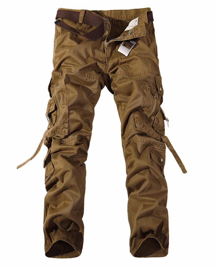 Men's Multi-Pocket Cargo Pants | Washed Durable Casual Outdoor Trousers Dark earth yellow Without belt 0 f2fcd5dc-e0c5-4aec-8dbc-69dd93218be4 FIOLKA BOUTIQUE