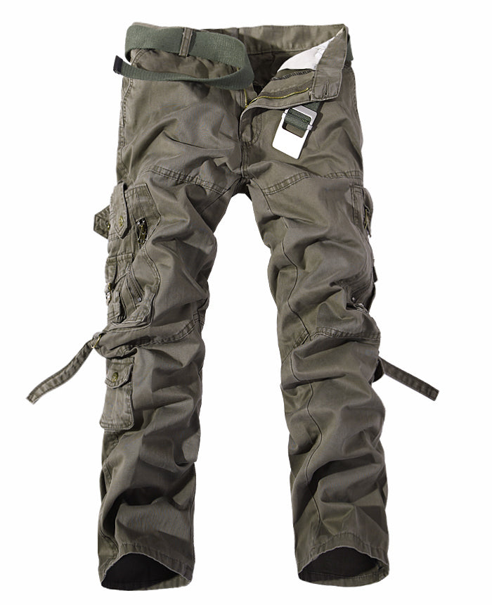 Men's Multi-Pocket Cargo Pants | Washed Durable Casual Outdoor Trousers