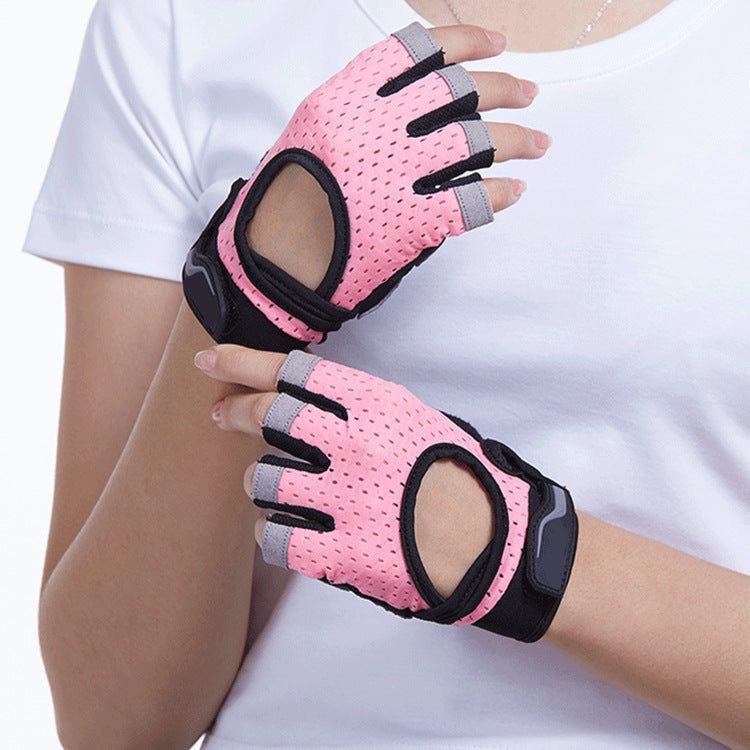 Fitness Gloves with Wristband | Dumbbell & Horizontal Bar Exercise Gloves for Men & Women