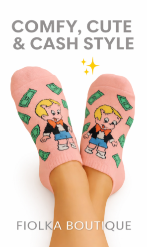 Cash Vibes Cartoon Ankle Socks – 5 Pair Variety Pack | Cute Money & Stripe Graphic Socks